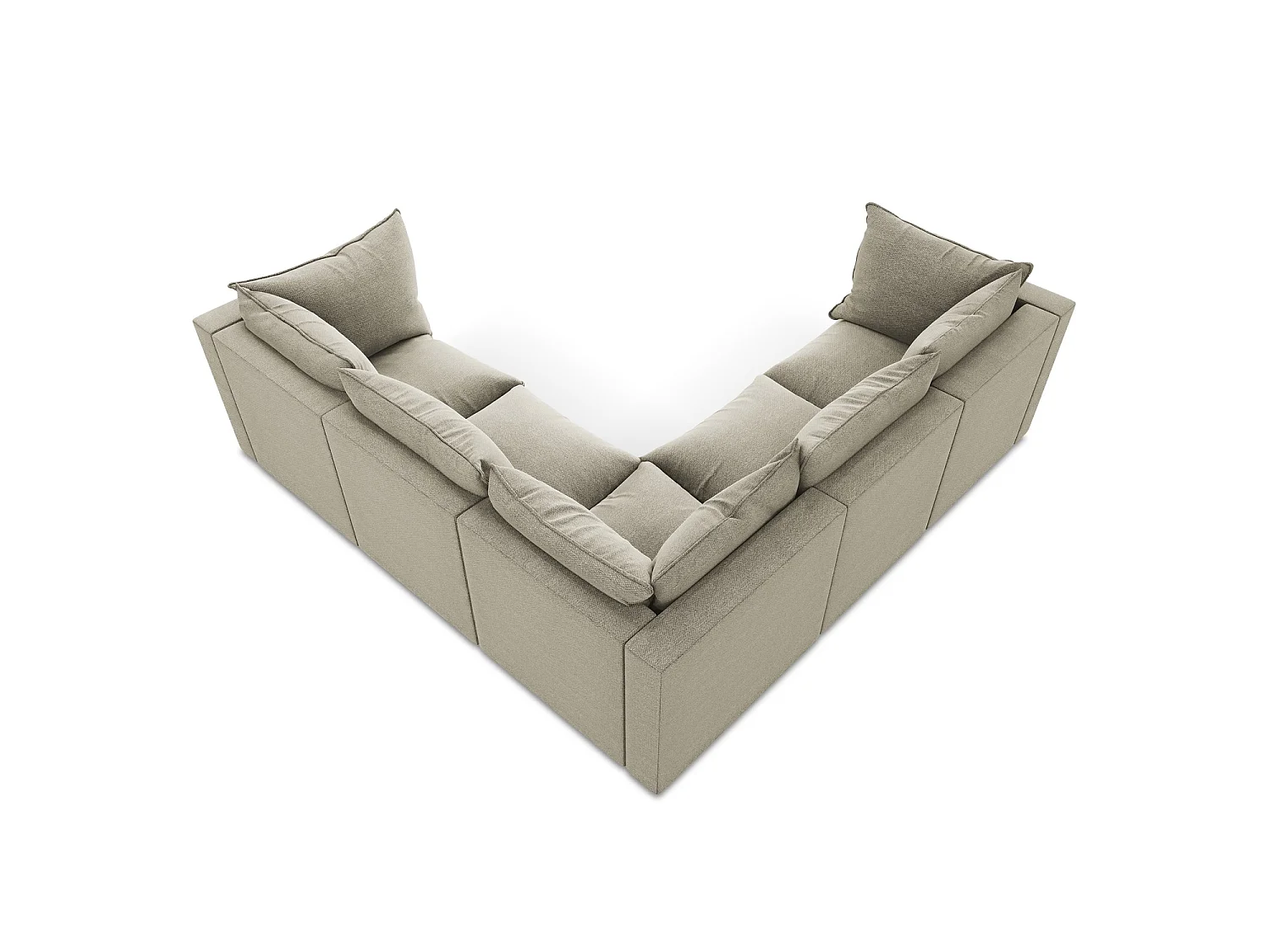 Modulares Ecksofa - - Bouclé - Taupe - RAVENNA