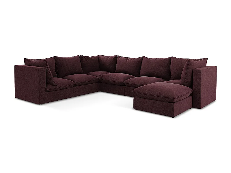 Modulares Wohnlandschaft - / - Samt - Burgund - MANAO