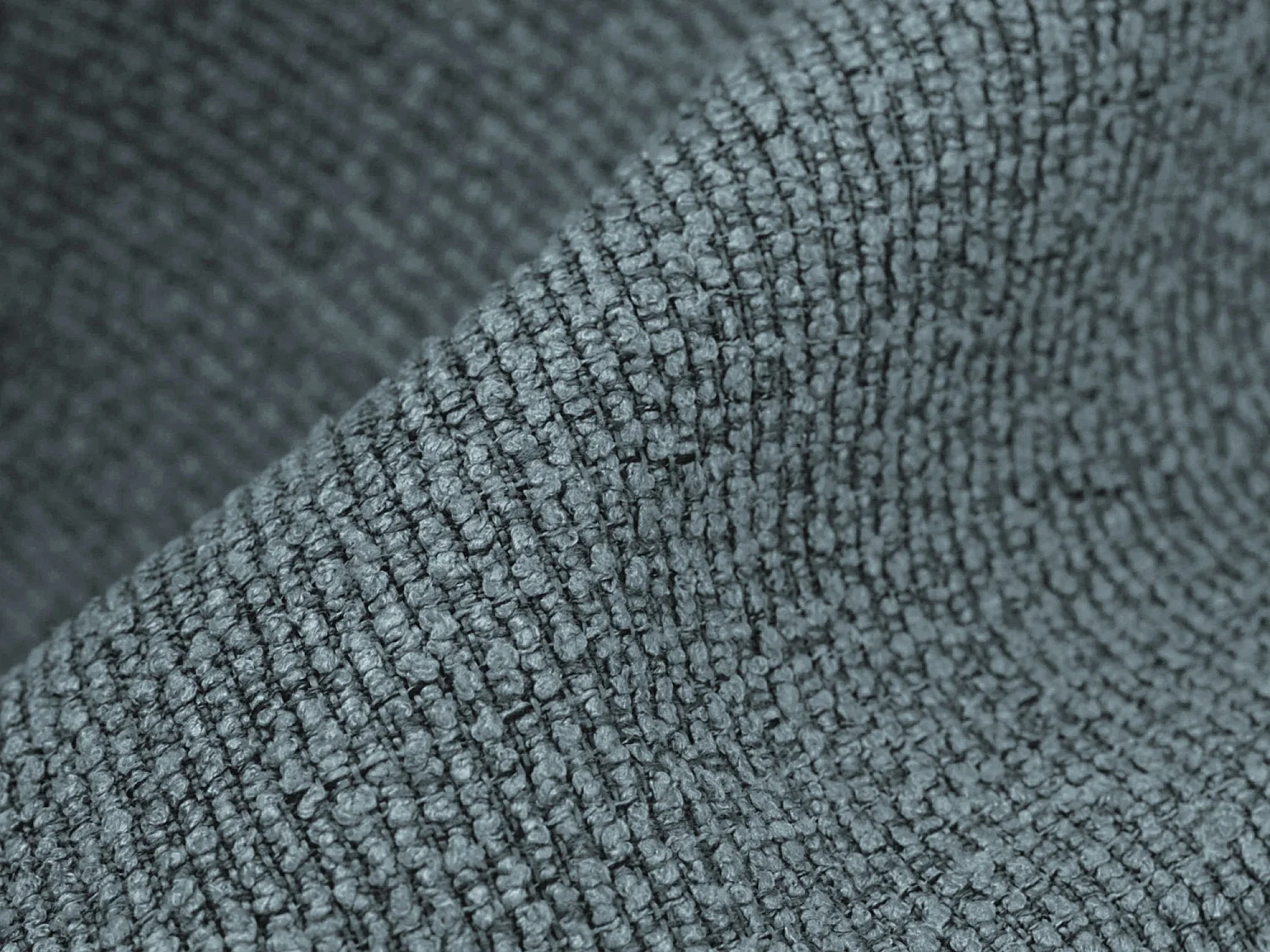 Canapé d'angle 4 places modulaire en tissu bouclette - jeans - MANAO