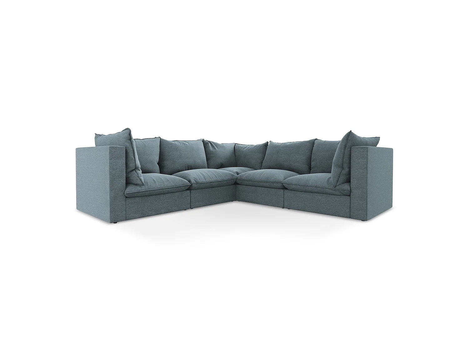 Modulaire hoekbank van jeans bouclé - RAVENNA