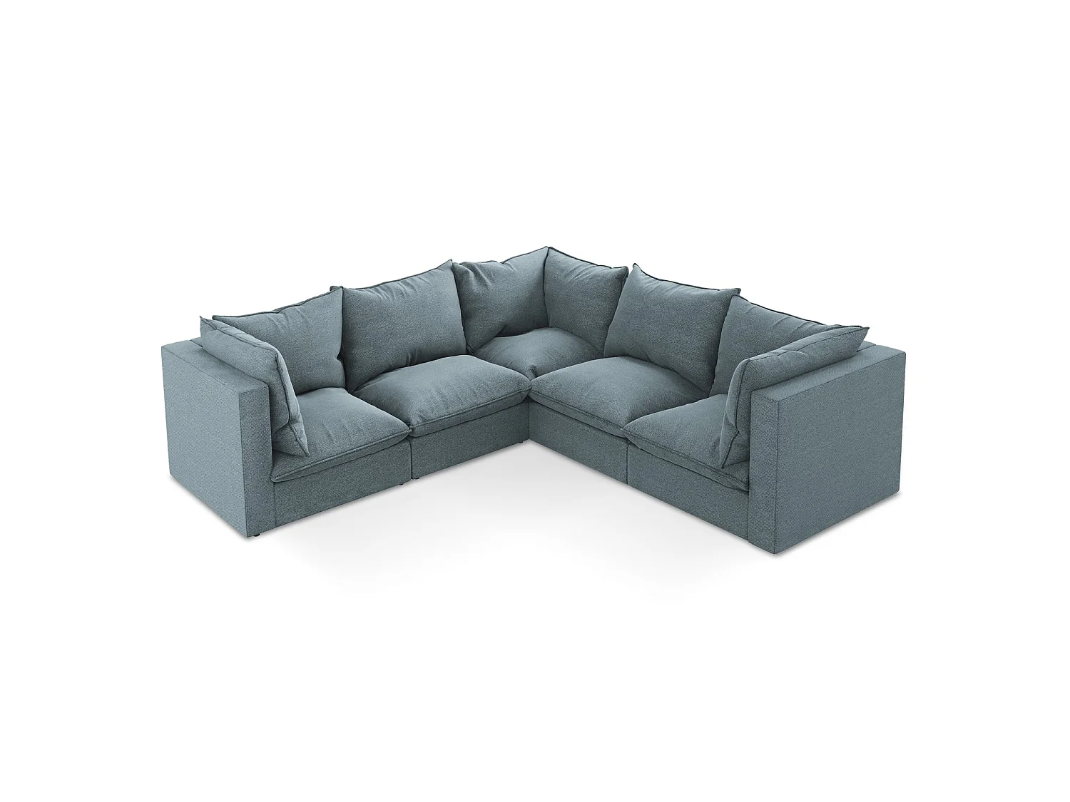 Modulaire hoekbank van jeans bouclé - RAVENNA