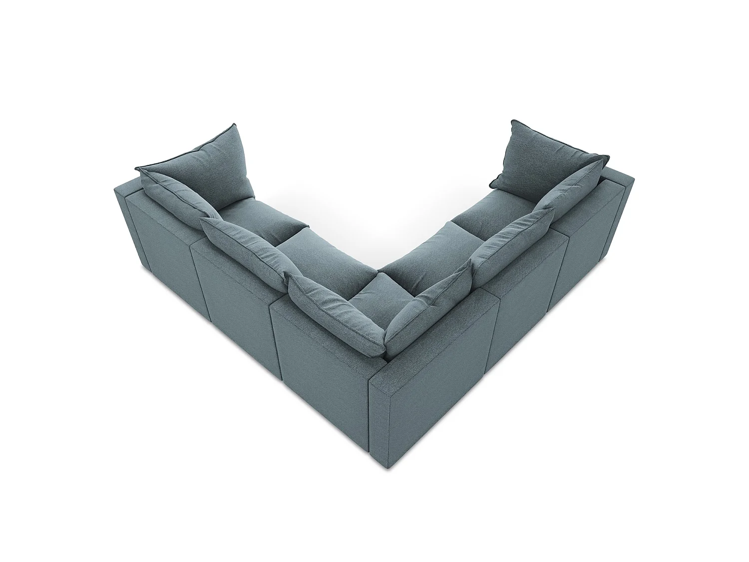 Modulaire hoekbank van jeans bouclé - RAVENNA