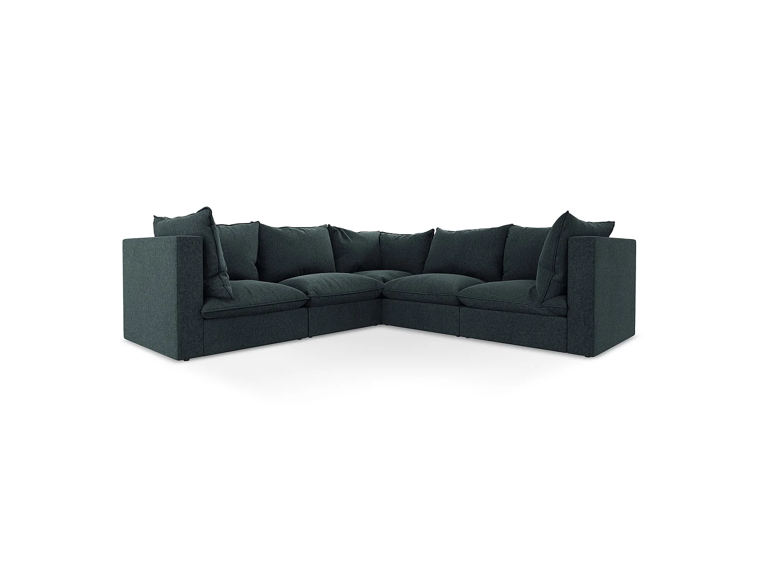 Modulaire hoekbank van marien velours - RAVENNA