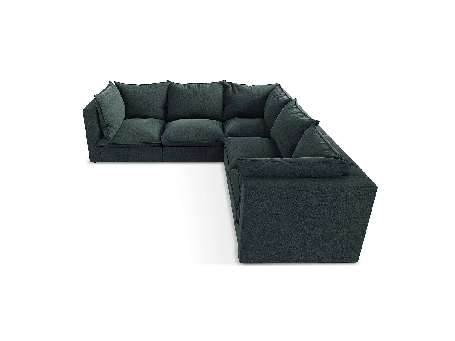 Modulaire hoekbank van marien velours - RAVENNA