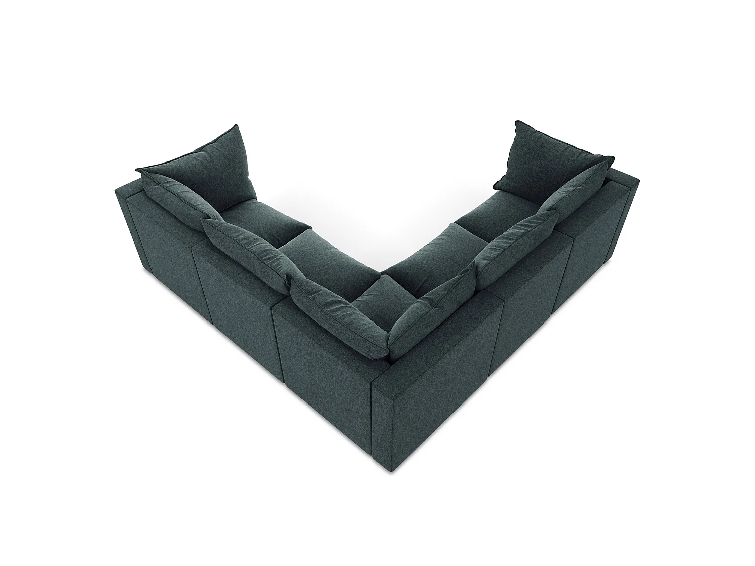 Modulaire hoekbank van marien velours - RAVENNA