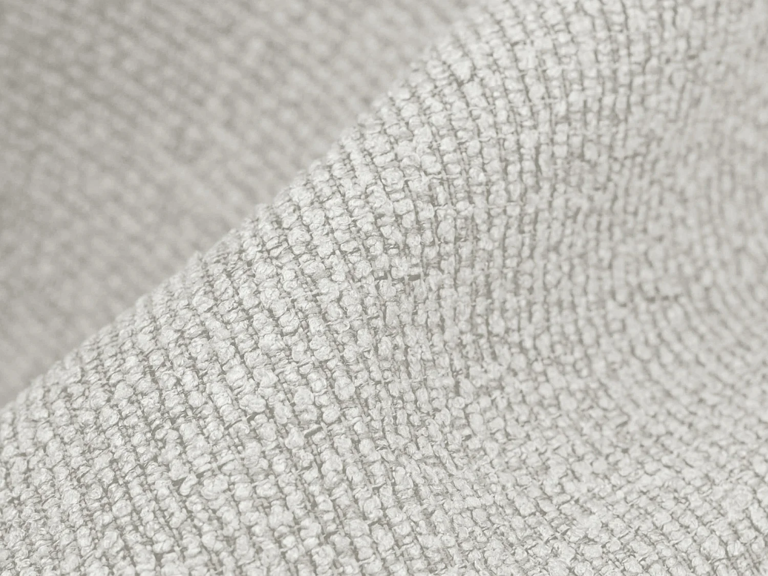 Sofa modułowa panoramiczna - z tkaniny bouclé - biały - MANAO