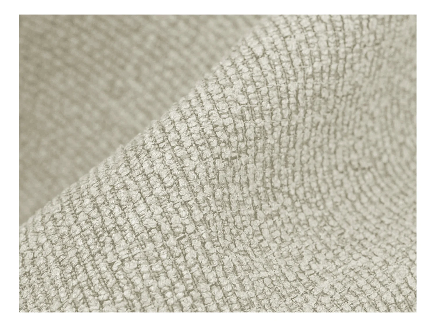 Canapé panoramique 5 places modulaire en tissu bouclette - sable - MANAO