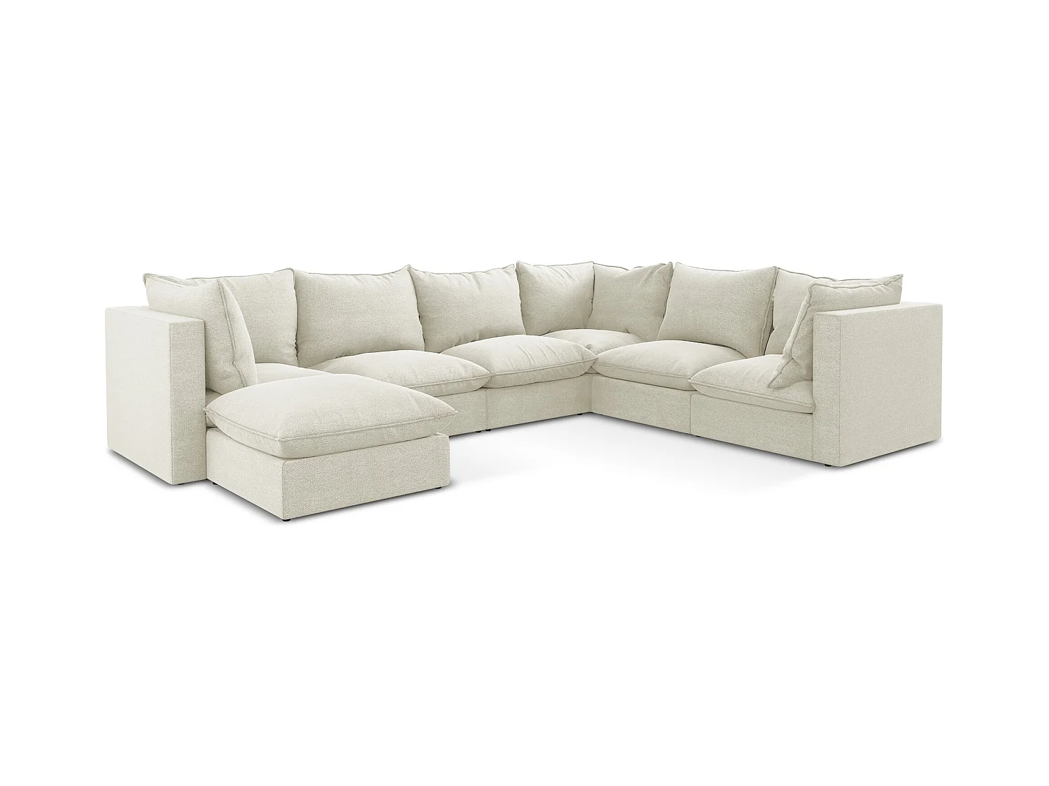 Modulares Wohnlandschaft - / - Bouclé - Sand - MANAO