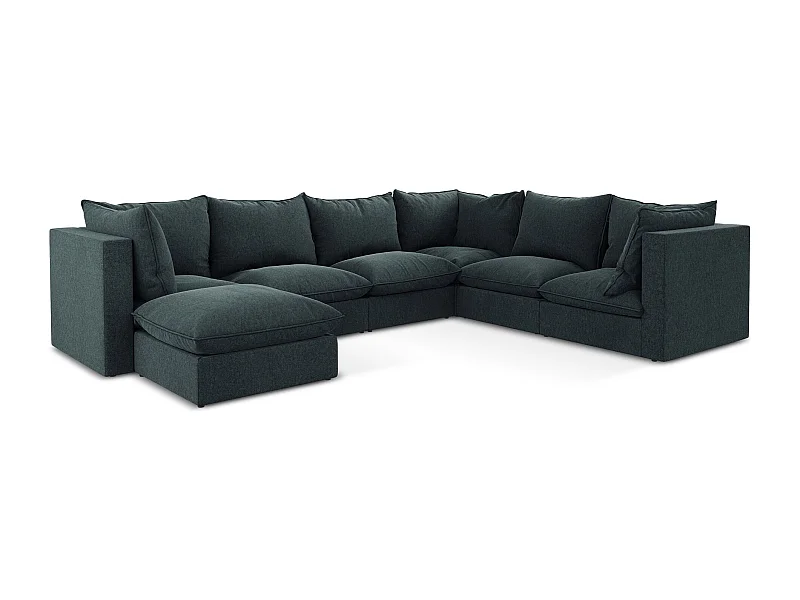 Modulaire panoramische bank van marien velours - MANAO