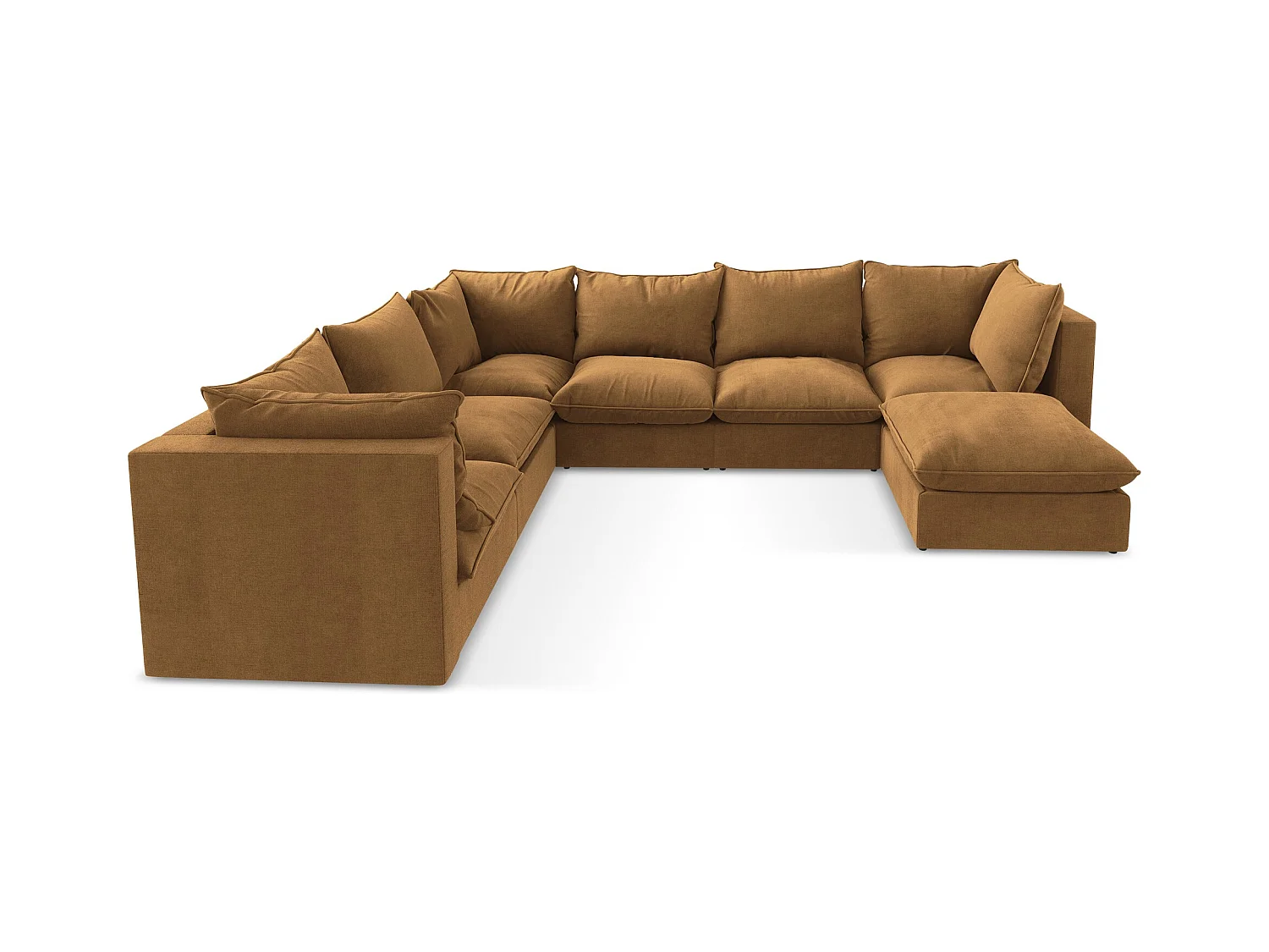 Modulares Wohnlandschaft - / - Strukturstoff - Terrakotta - MANAO