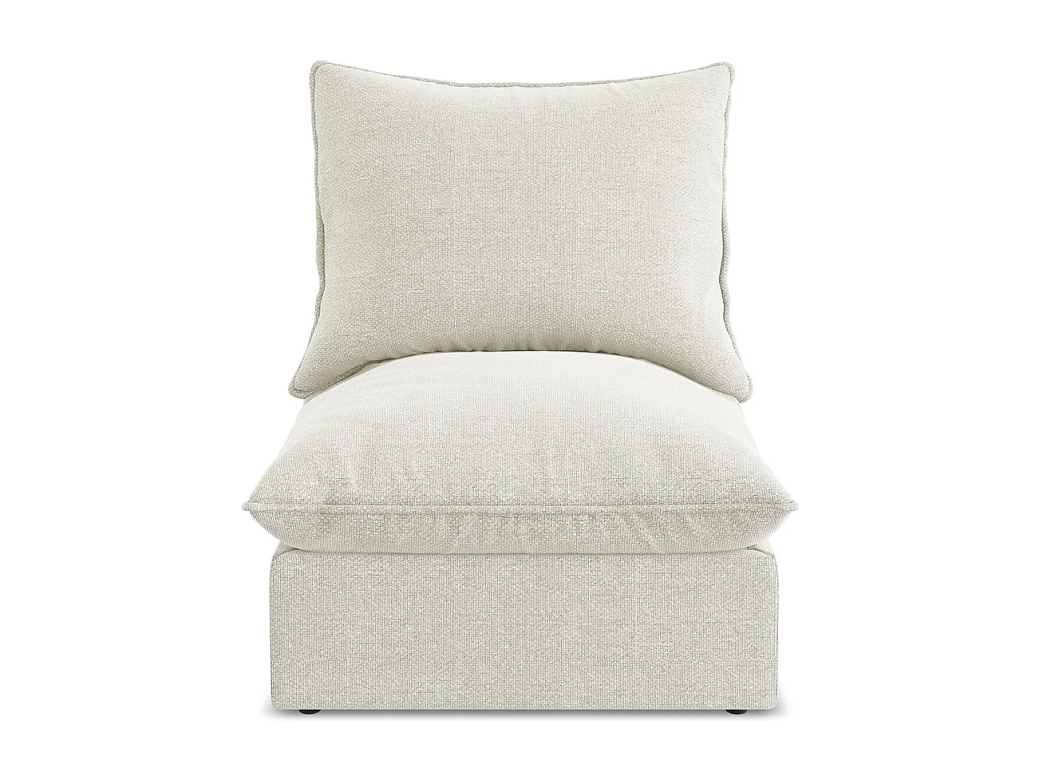 Fauteuil pour canapé modulable en tissu bouclette - sable - MANAO