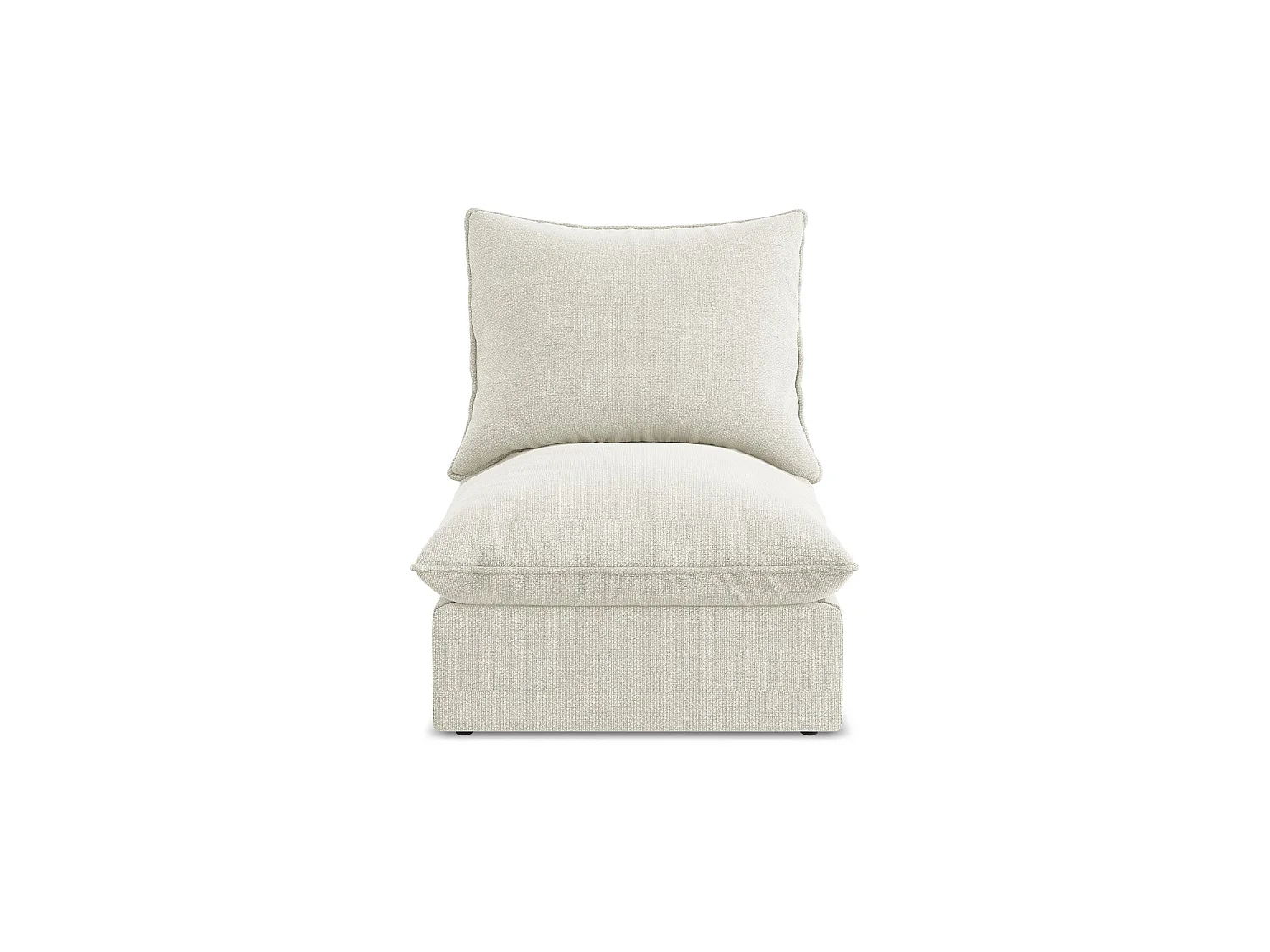 Fauteuil pour canapé modulable en tissu bouclette - sable - RAVENNA