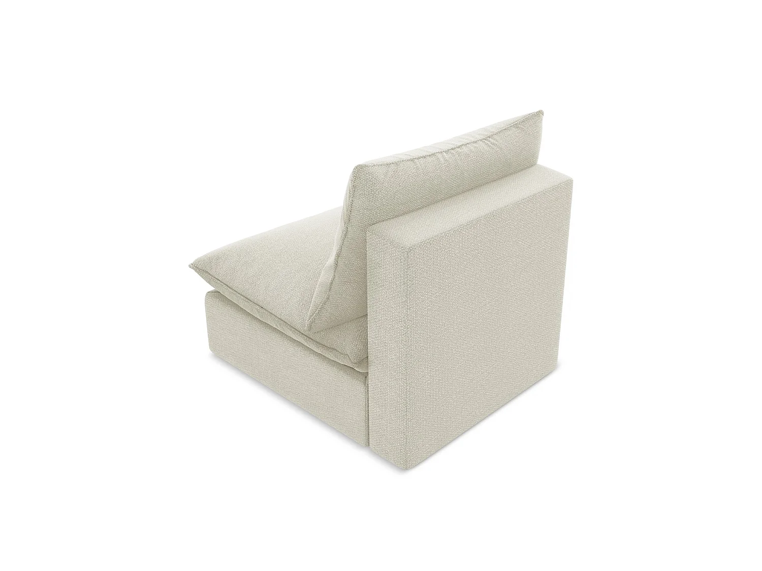 Fauteuil pour canapé modulable en tissu bouclette - sable - RAVENNA