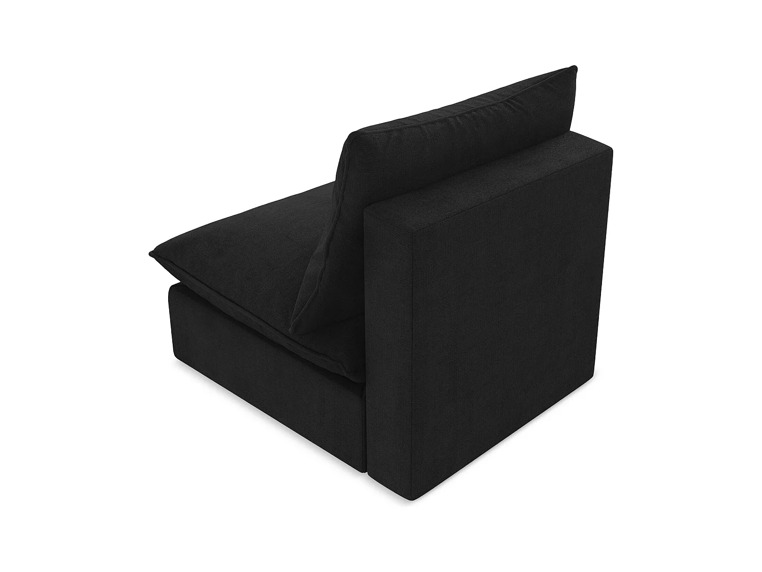 Fauteuil pour canapé modulable en tissu texturé - noir - MANAO