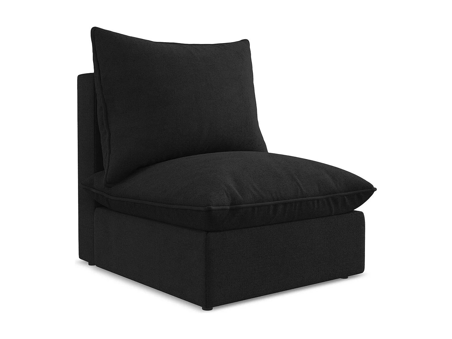 Modular - Mittelsofa - Strukturstoff - Schwarz - MANAO