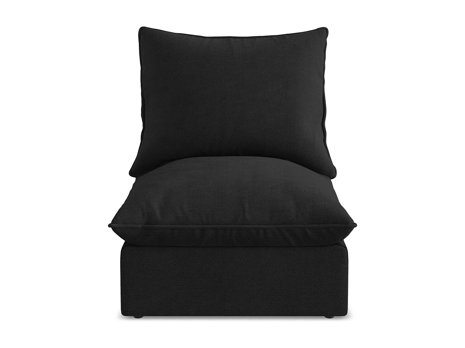 Modular - Mittelsofa - Strukturstoff - Schwarz - MANAO