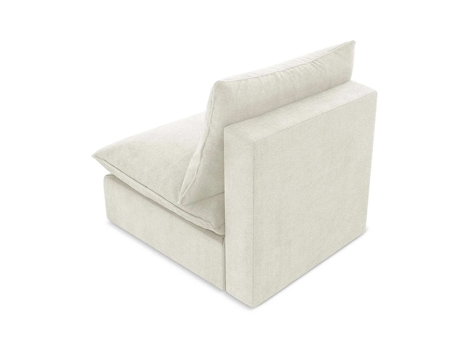 Fauteuil pour canapé modulable en tissu texturé - beige - MANAO