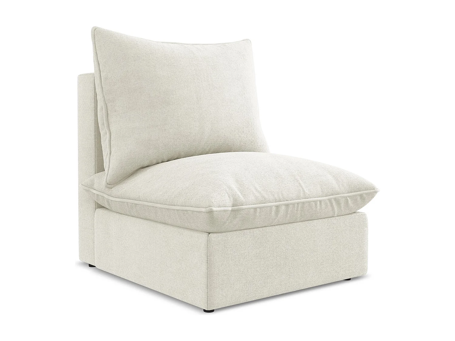 Modular - Mittelsofa - Strukturstoff - Beige - MANAO