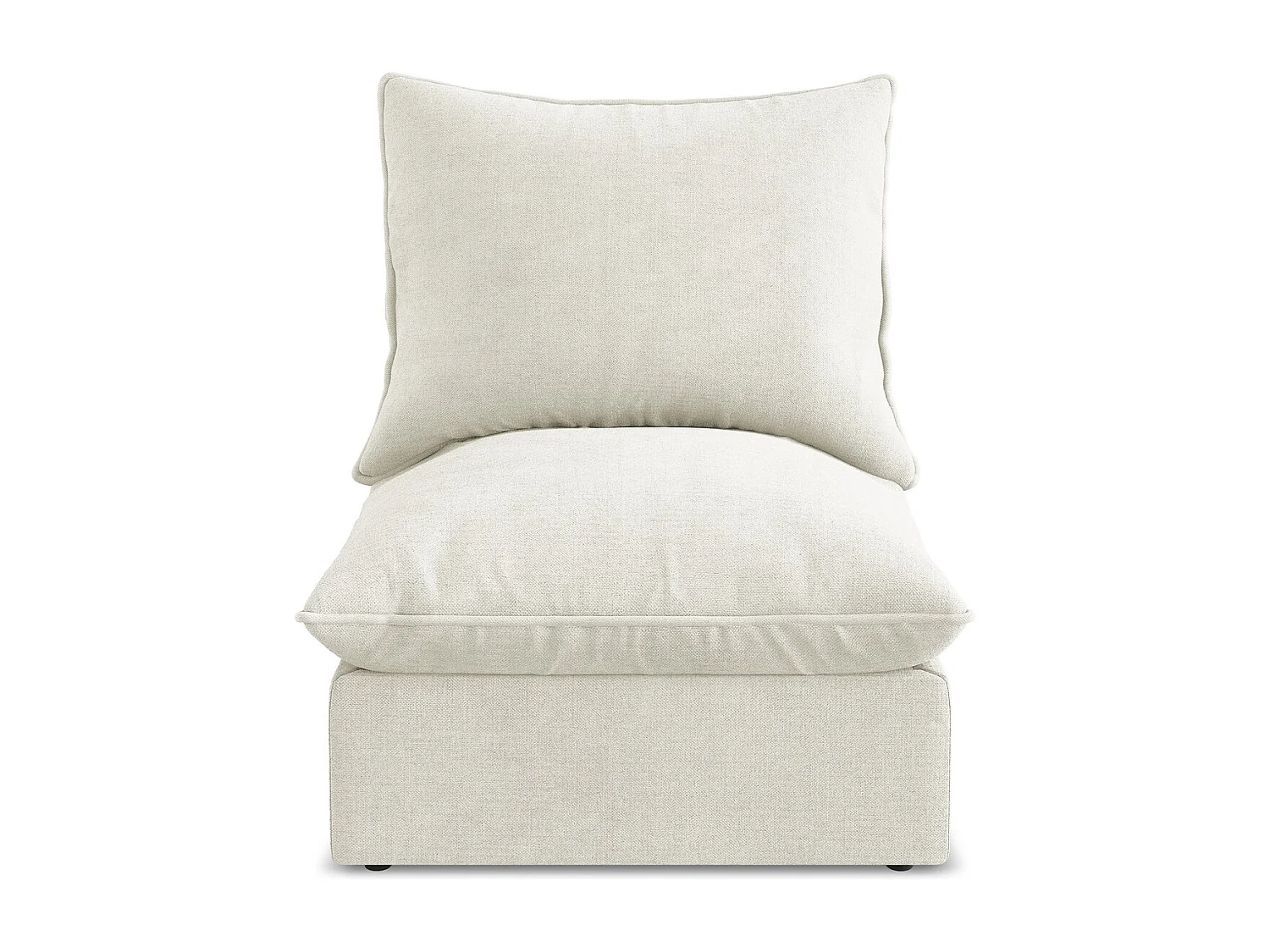 Modular - Mittelsofa - Strukturstoff - Beige - MANAO