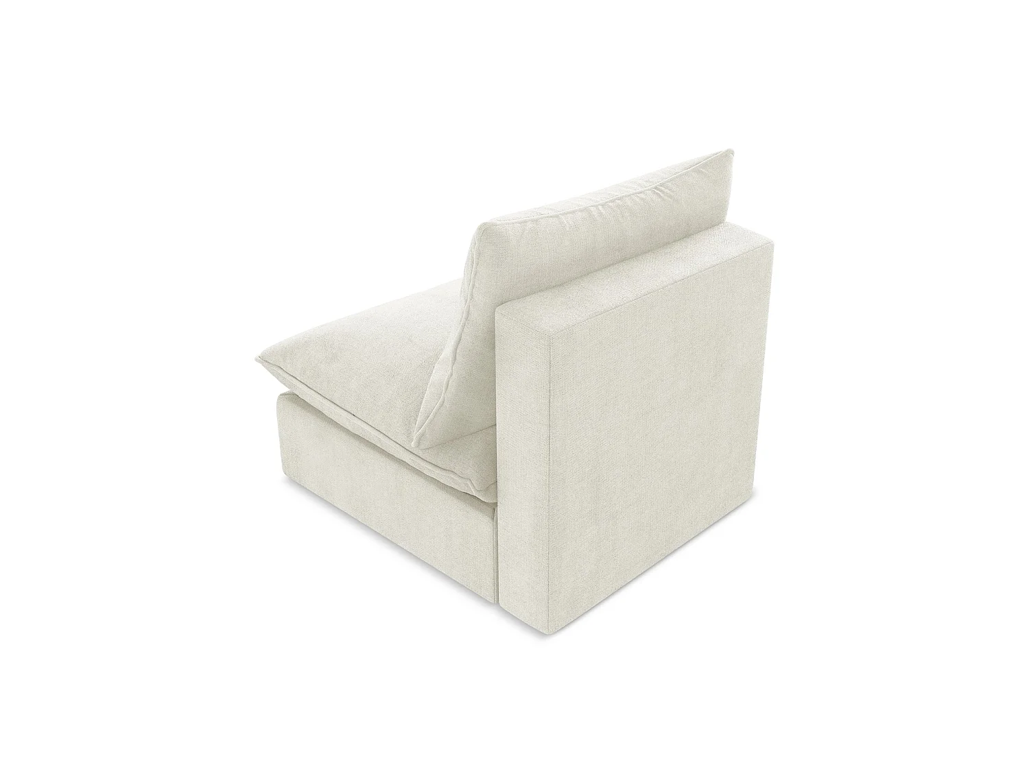 Bankmodule midden van beige textuurstof - RAVENNA
