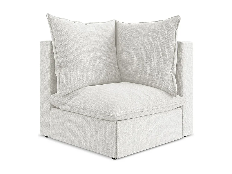 Modular - Ecksofa - Bouclé - Weiß - MANAO