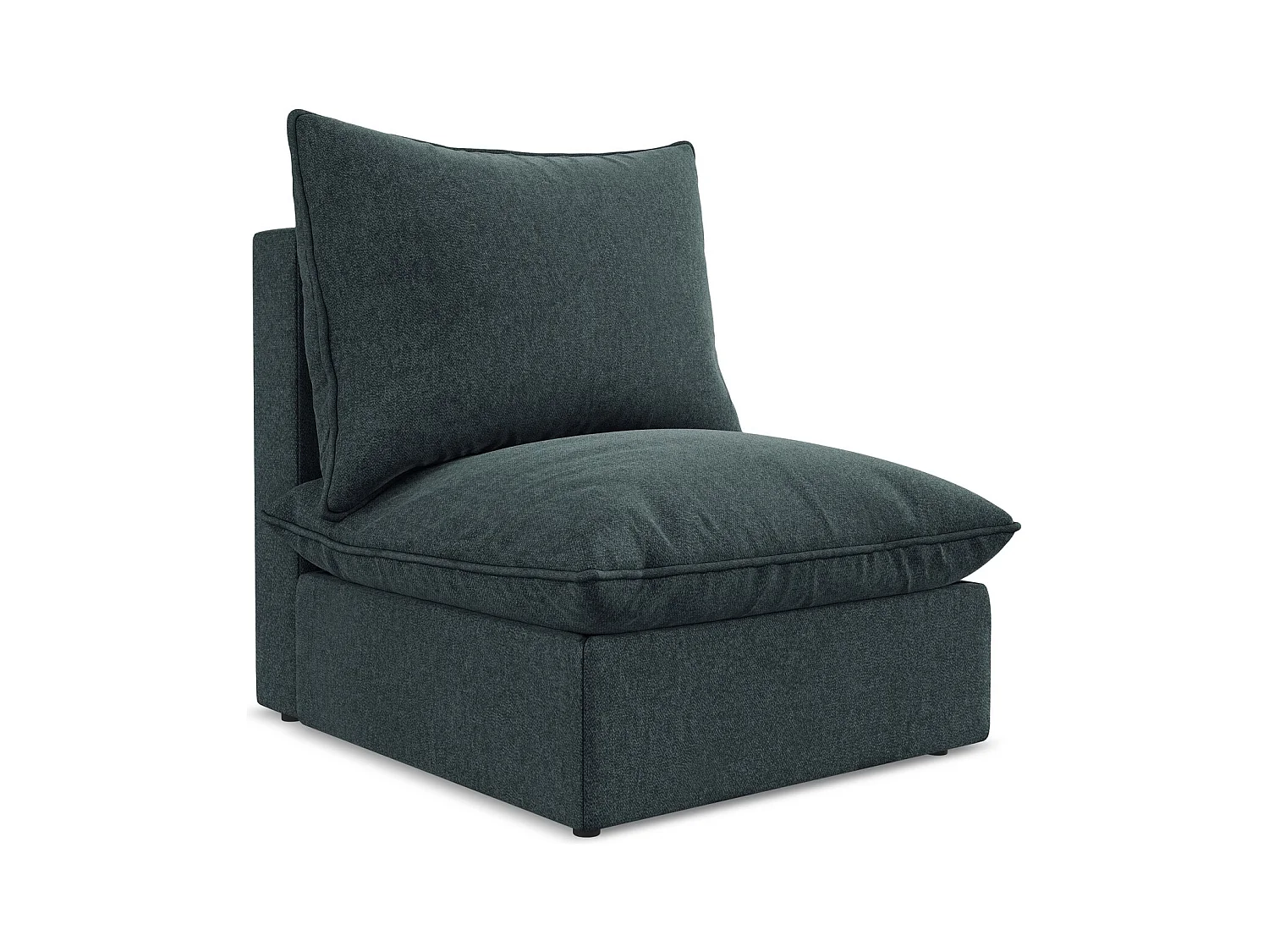 Fauteuil pour canapé modulable en velours - marin - MANAO