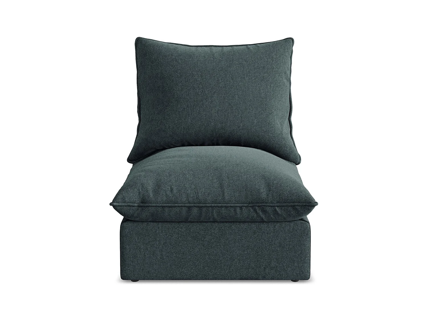 Fauteuil pour canapé modulable en velours - marin - MANAO
