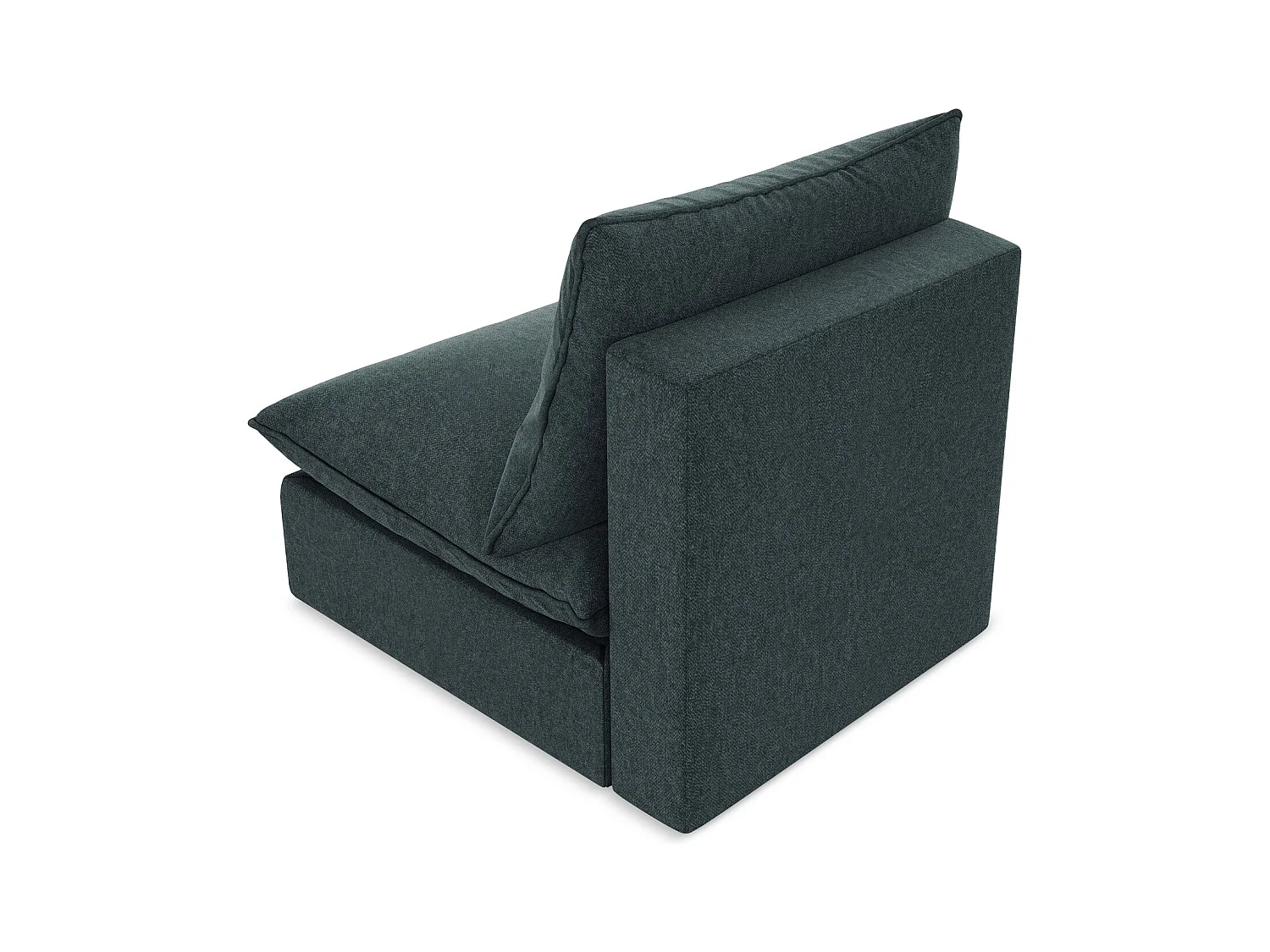 Fauteuil pour canapé modulable en velours - marin - MANAO