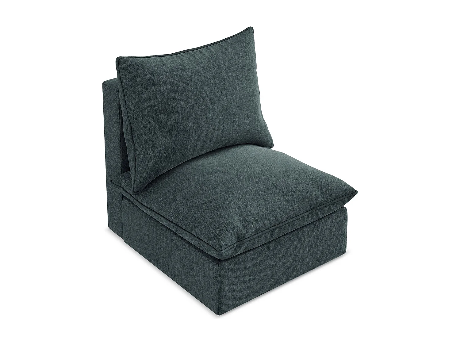 Bankmodule midden van marien velours - MANAO