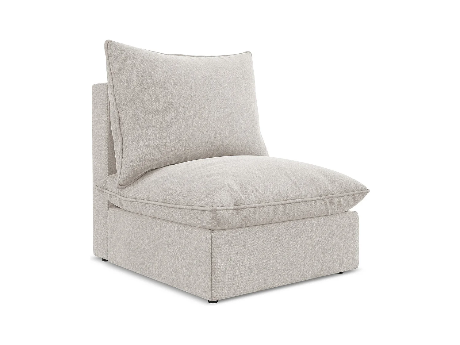 Moduł - z tkaniny welwetowej - jasny beż - MANAO