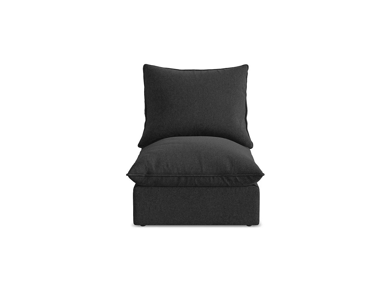Bankmodule midden van zwart velours - RAVENNA