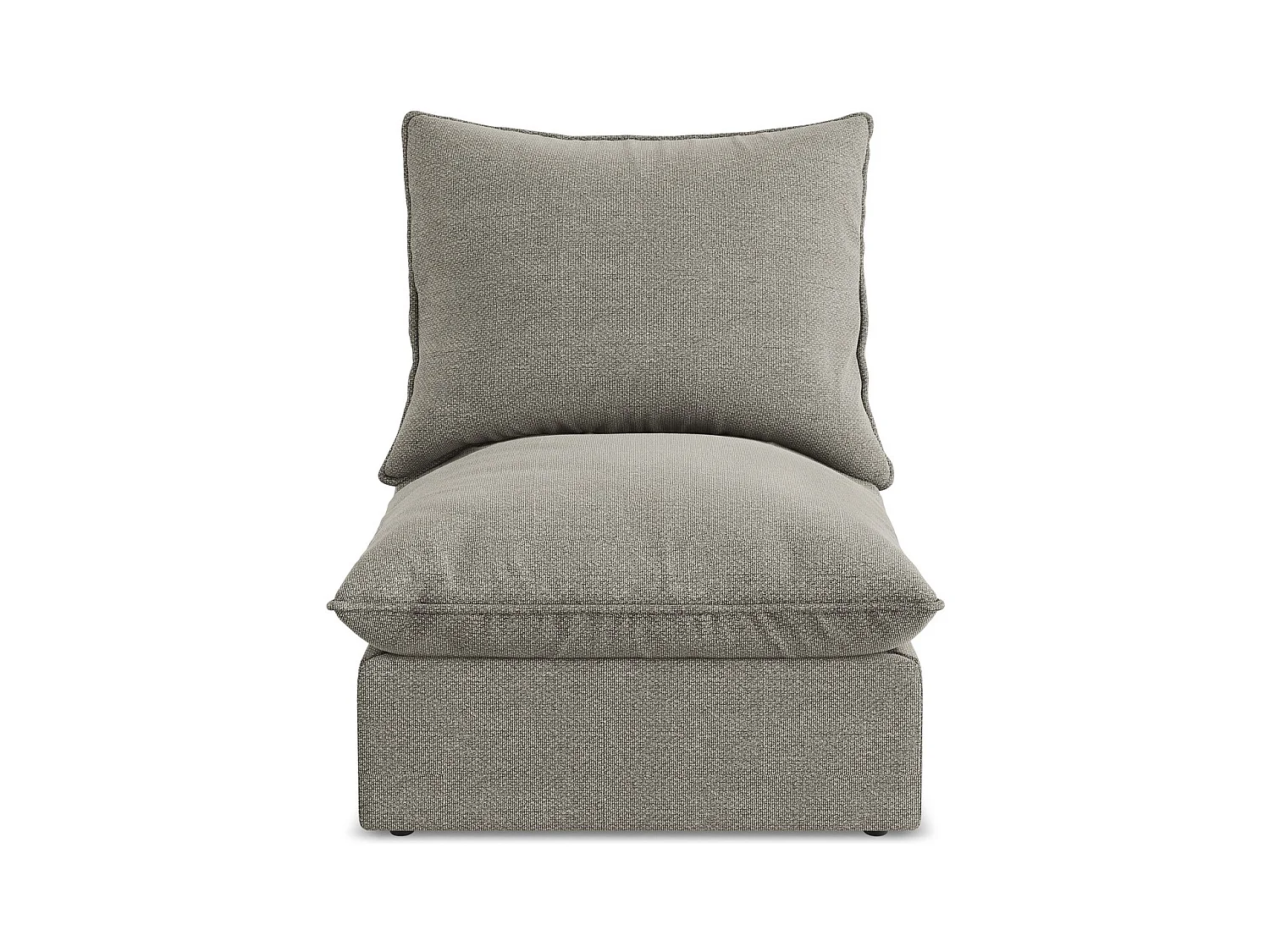 Fauteuil pour canapé modulable en tissu bouclette - gris - MANAO