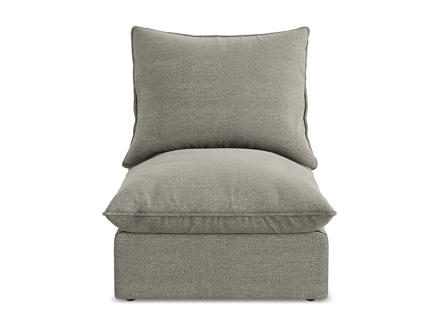 Fauteuil pour canapé modulable en tissu bouclette - gris - MANAO
