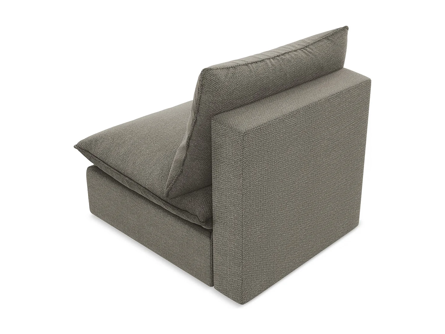 Modular - Mittelsofa - Bouclé - Grau - MANAO