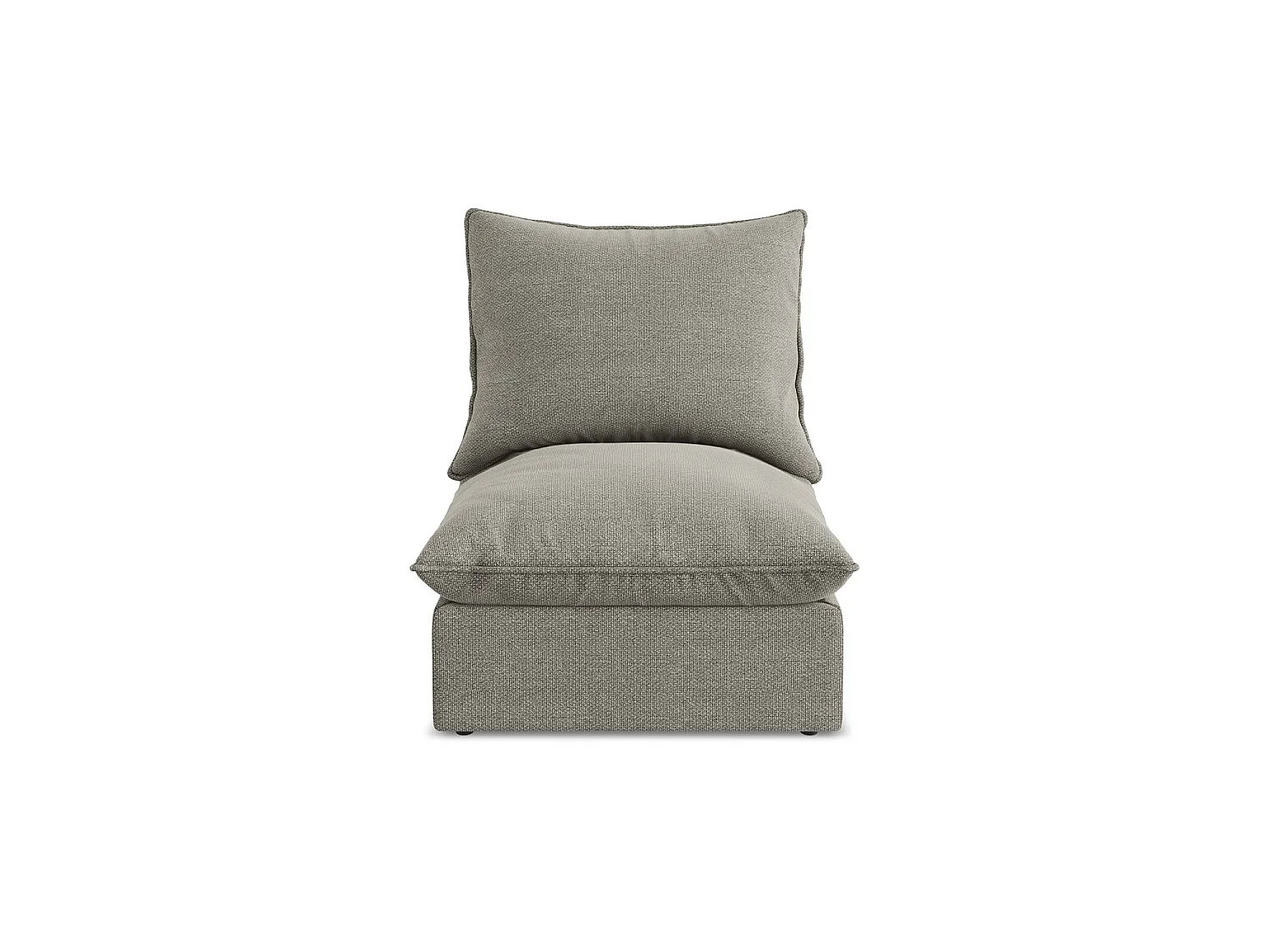 Fauteuil pour canapé modulable en tissu bouclette - gris - RAVENNA