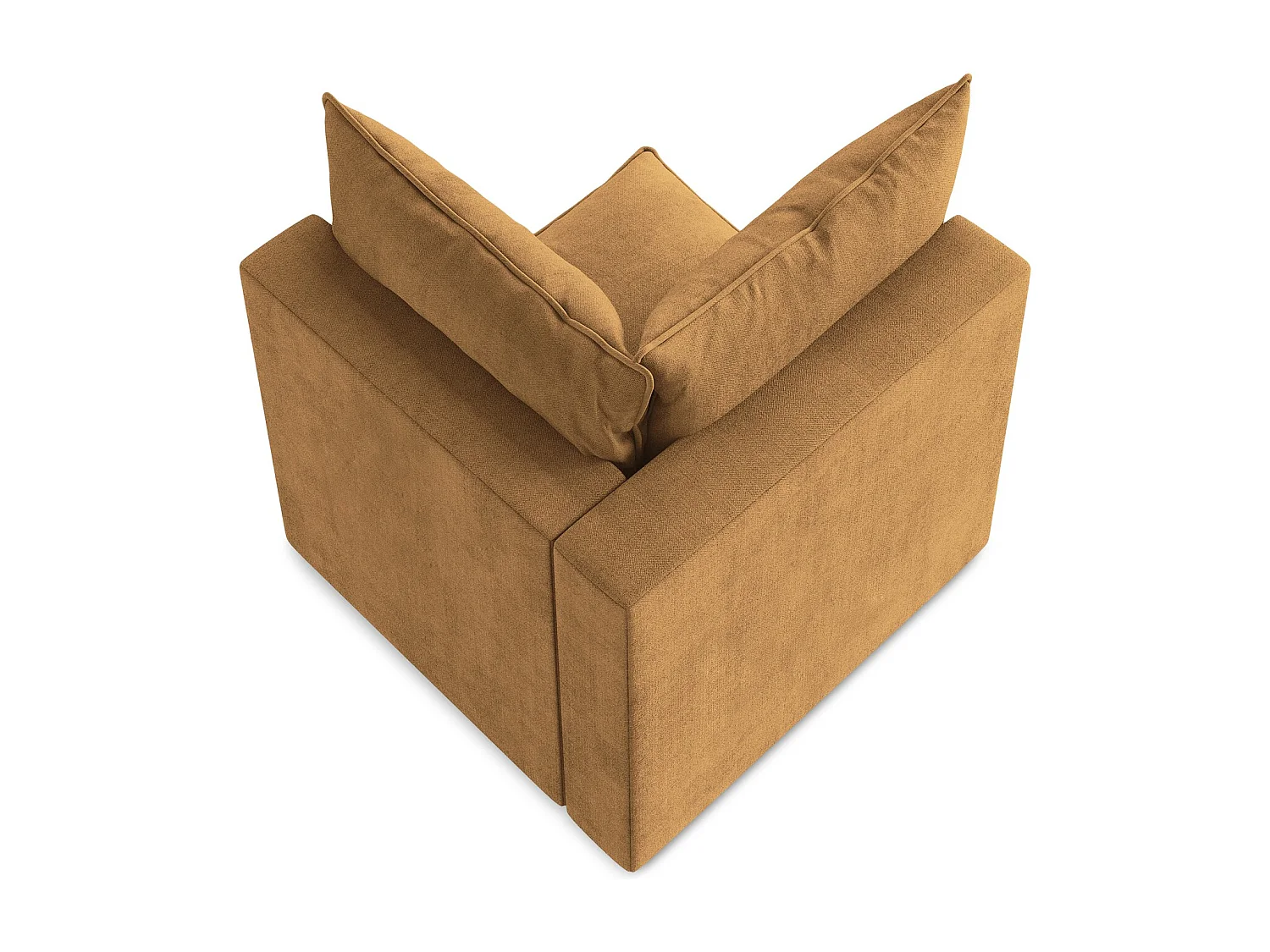 Moduł narożny - z tkaniny strukturalnej - terakota - MANAO