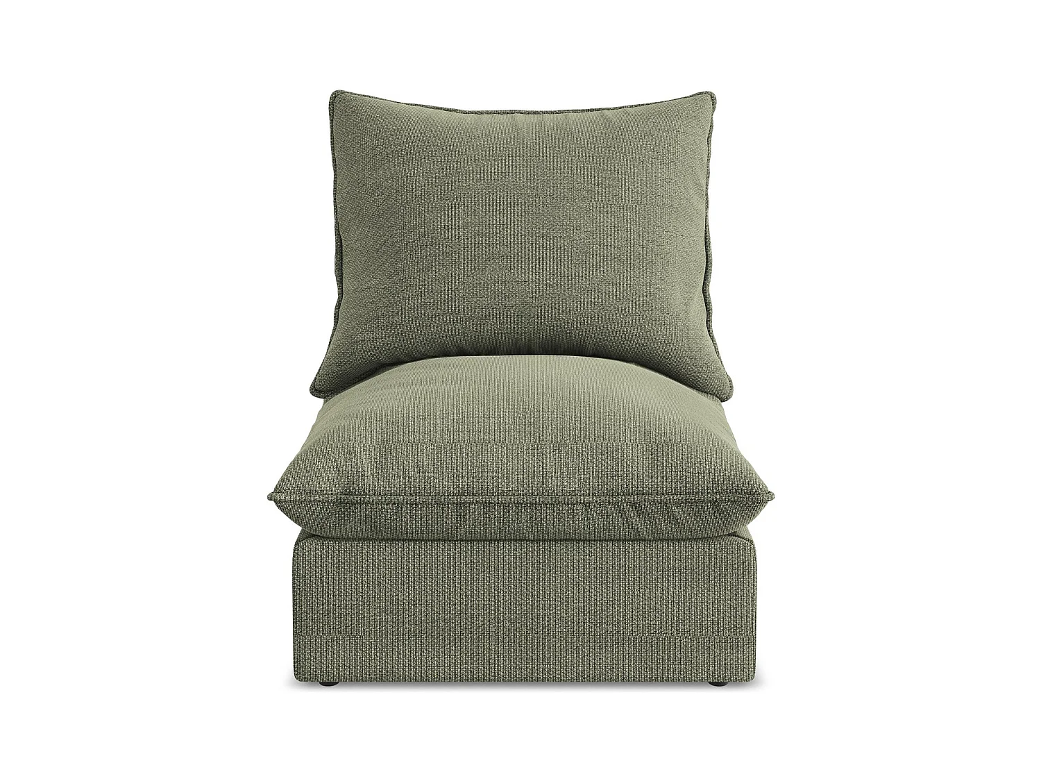 Fauteuil pour canapé modulable en tissu bouclette - olive - MANAO