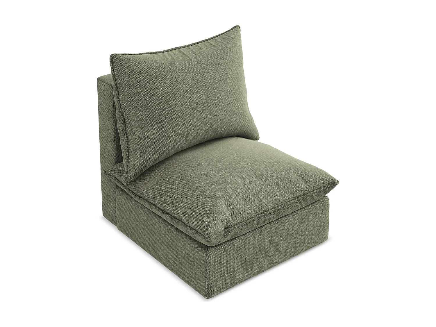 Modular - Mittelsofa - Bouclé - Olive - MANAO
