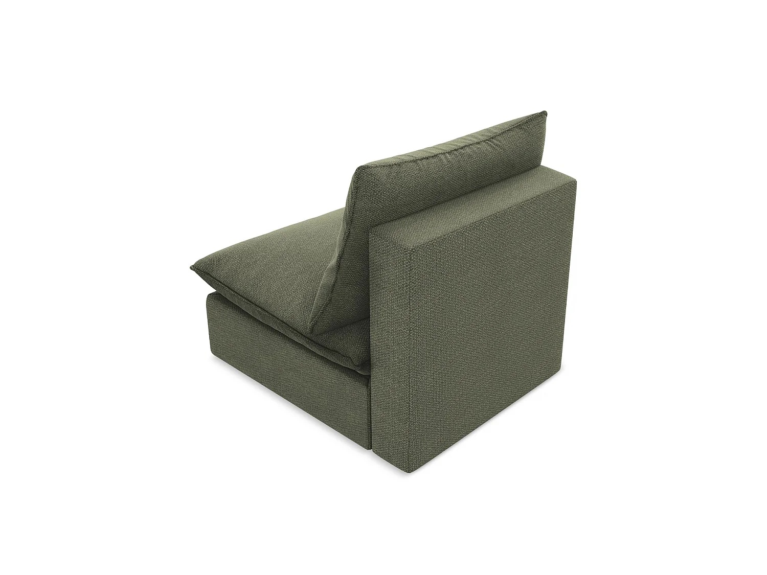 Bankmodule midden van olijf bouclé - RAVENNA