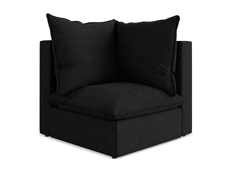 Modular - Ecksofa - Bouclé - Schwarz - MANAO