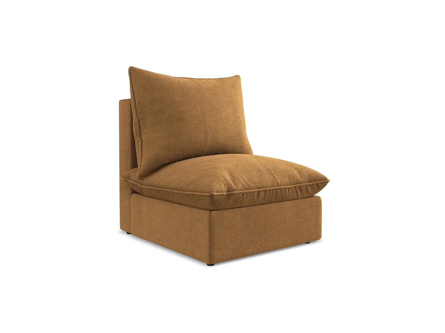 Bankmodule midden van terracotta textuurstof - RAVENNA