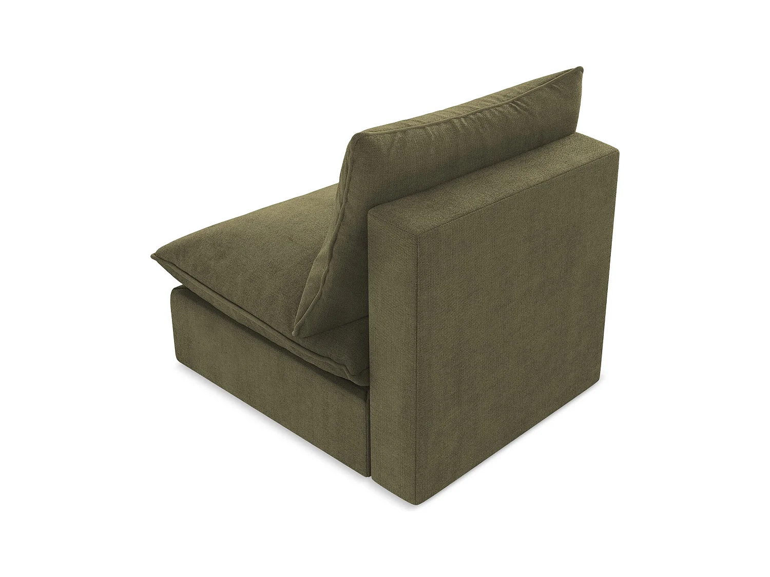 Fauteuil pour canapé modulable en tissu texturé - olive - MANAO