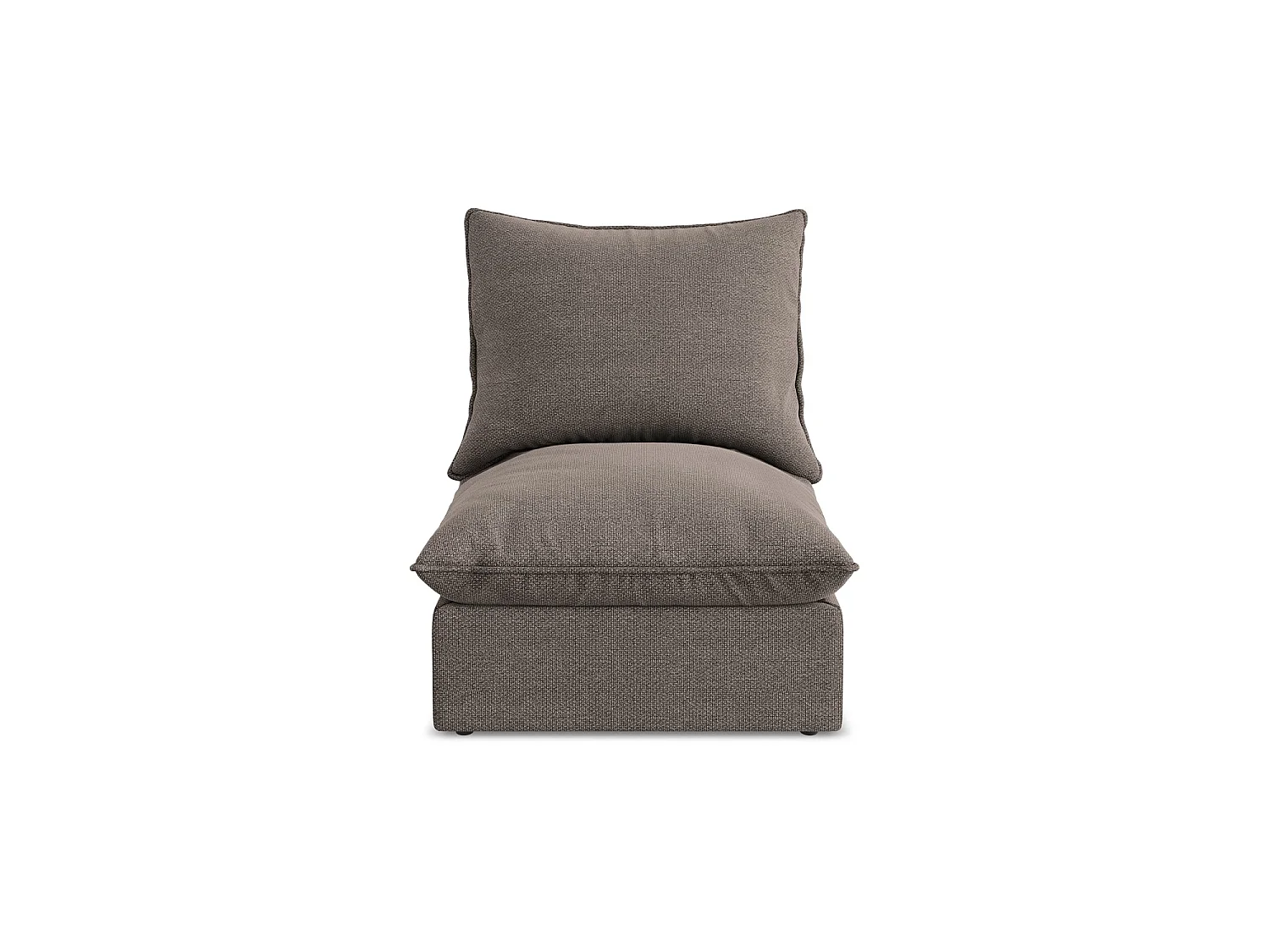 Fauteuil pour canapé modulable en tissu bouclette - chocolat - RAVENNA