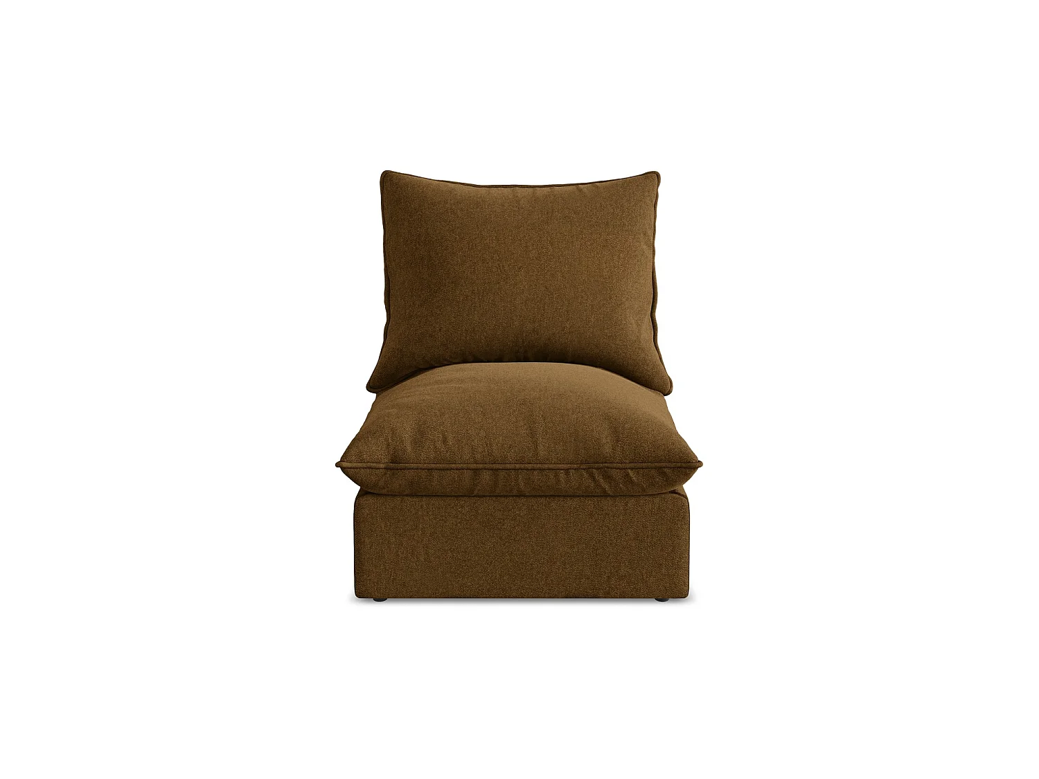 Fauteuil pour canapé modulable en velours - moutarde - RAVENNA