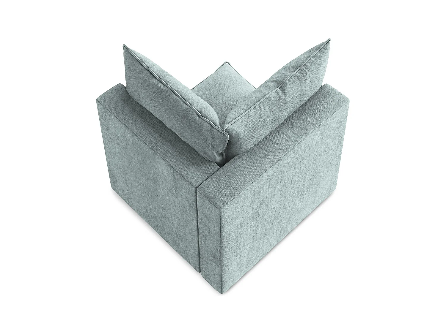 Fauteuil d'angle pour canapé modulable en tissu texturé - jeans - MANAO