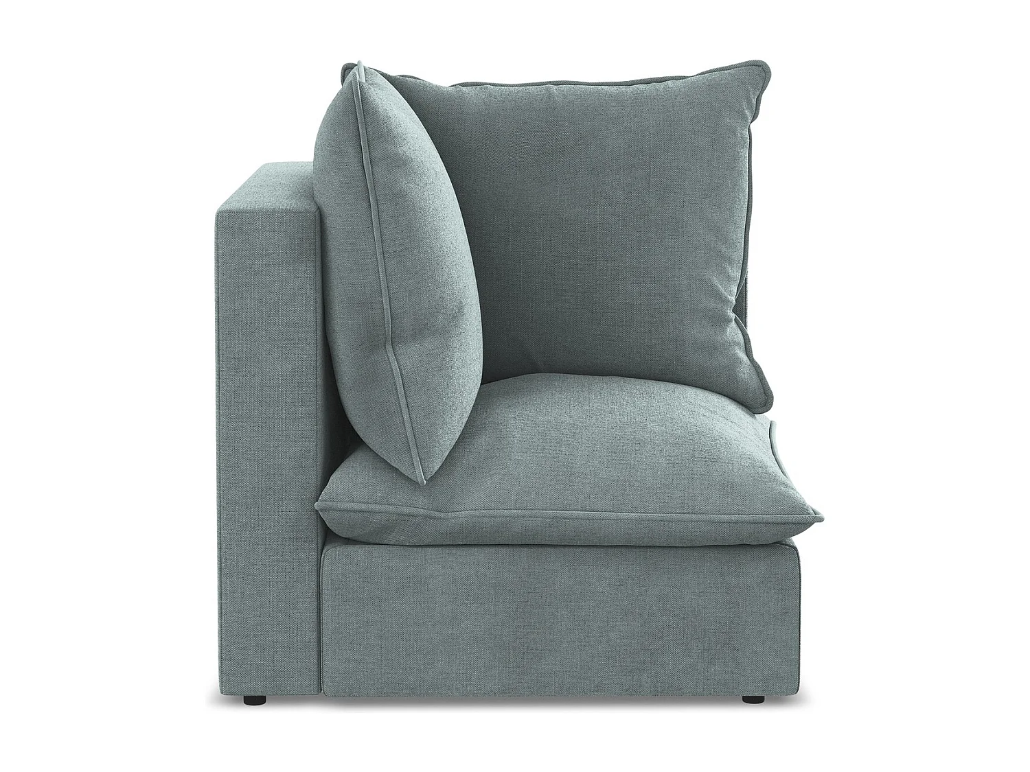 Moduł narożny - z tkaniny strukturalnej - jeans - MANAO