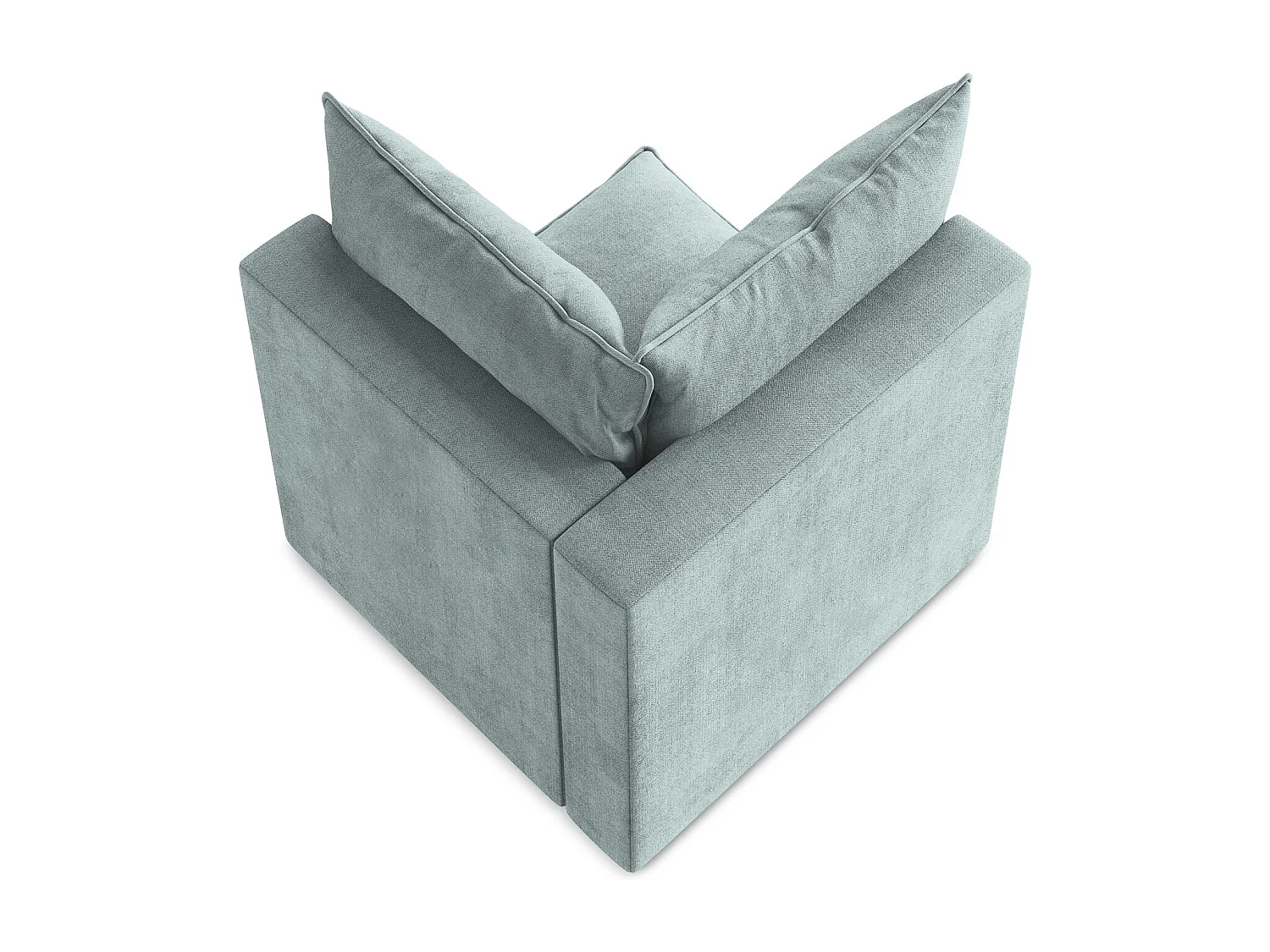 Moduł narożny - z tkaniny strukturalnej - jeans - MANAO