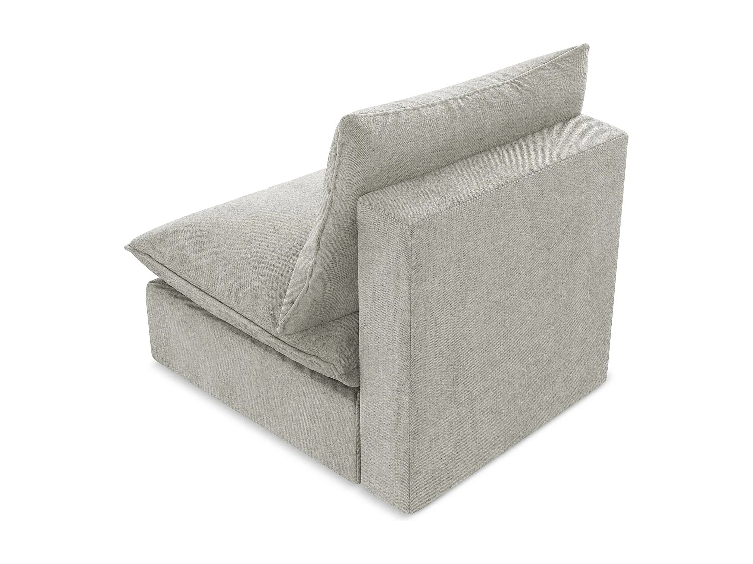 Modular - Mittelsofa - Strukturstoff - Hellgrau - MANAO