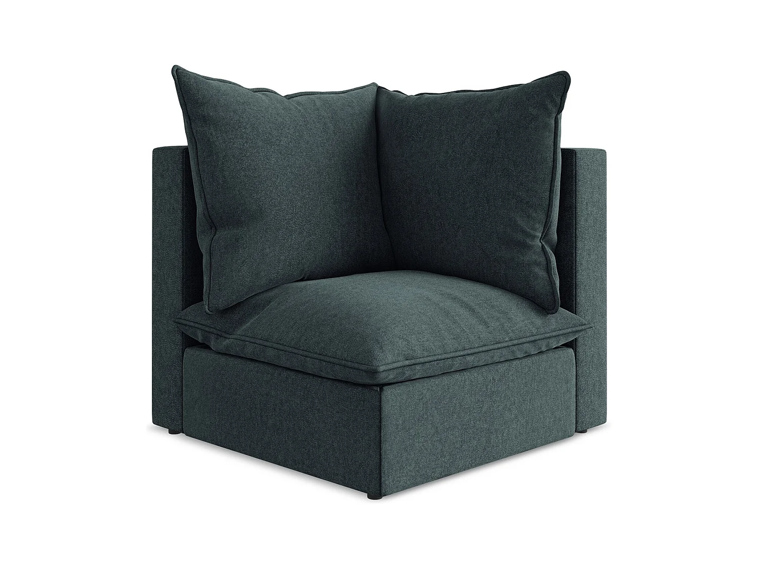 Fauteuil d'angle pour canapé modulable en velours - marin - MANAO