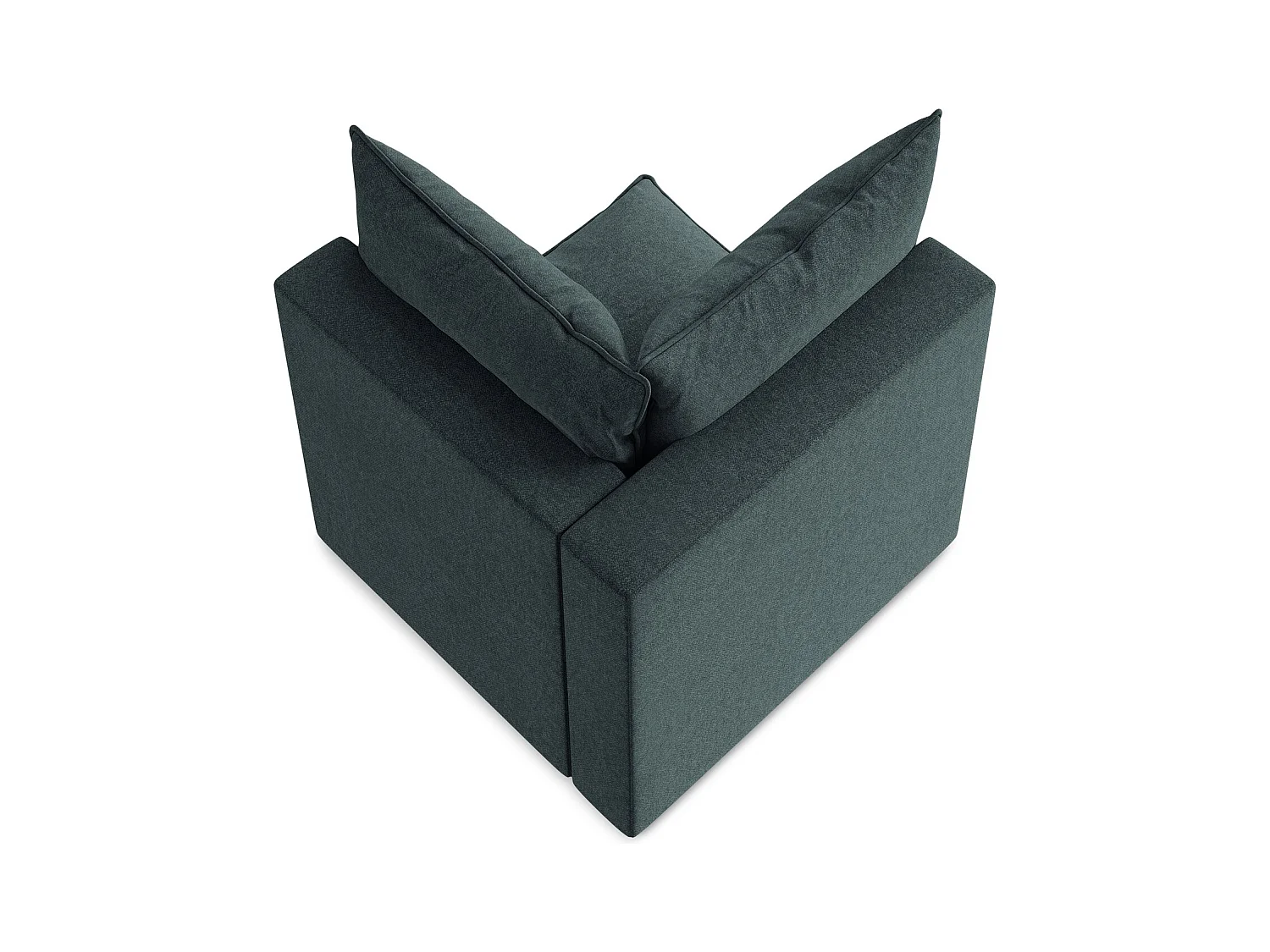 Fauteuil d'angle pour canapé modulable en velours - marin - MANAO